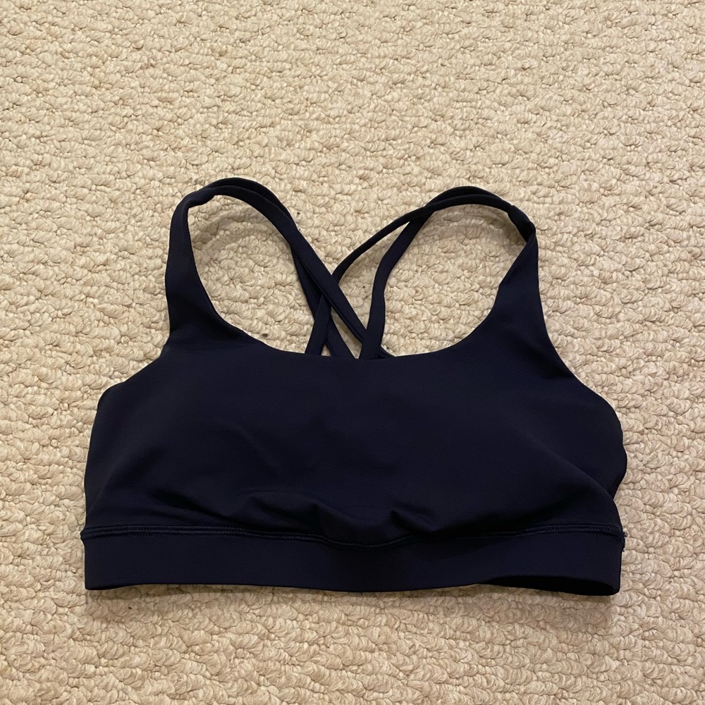 lulu lemon navy energy bra